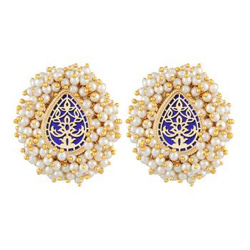 Ethnic Gold Plated Stud Earring For Women 4