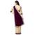 Maroon plain velvet saree with blouse