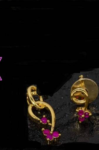 Red Stones Pendent Set