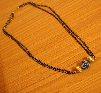 Antique Gold Look Meenakari Mangalsutra 1