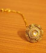 Kundan Gold Plated Zircon Studded Borla Maang Tikka