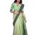 Light green plain cotton saree with blouse