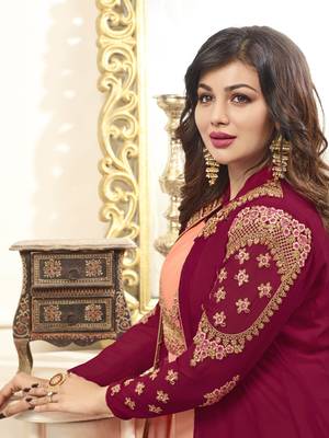 Light-orange work georgette salwar 2