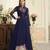 Blue work georgette salwar with dupatta