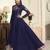 Blue work georgette salwar with dupatta