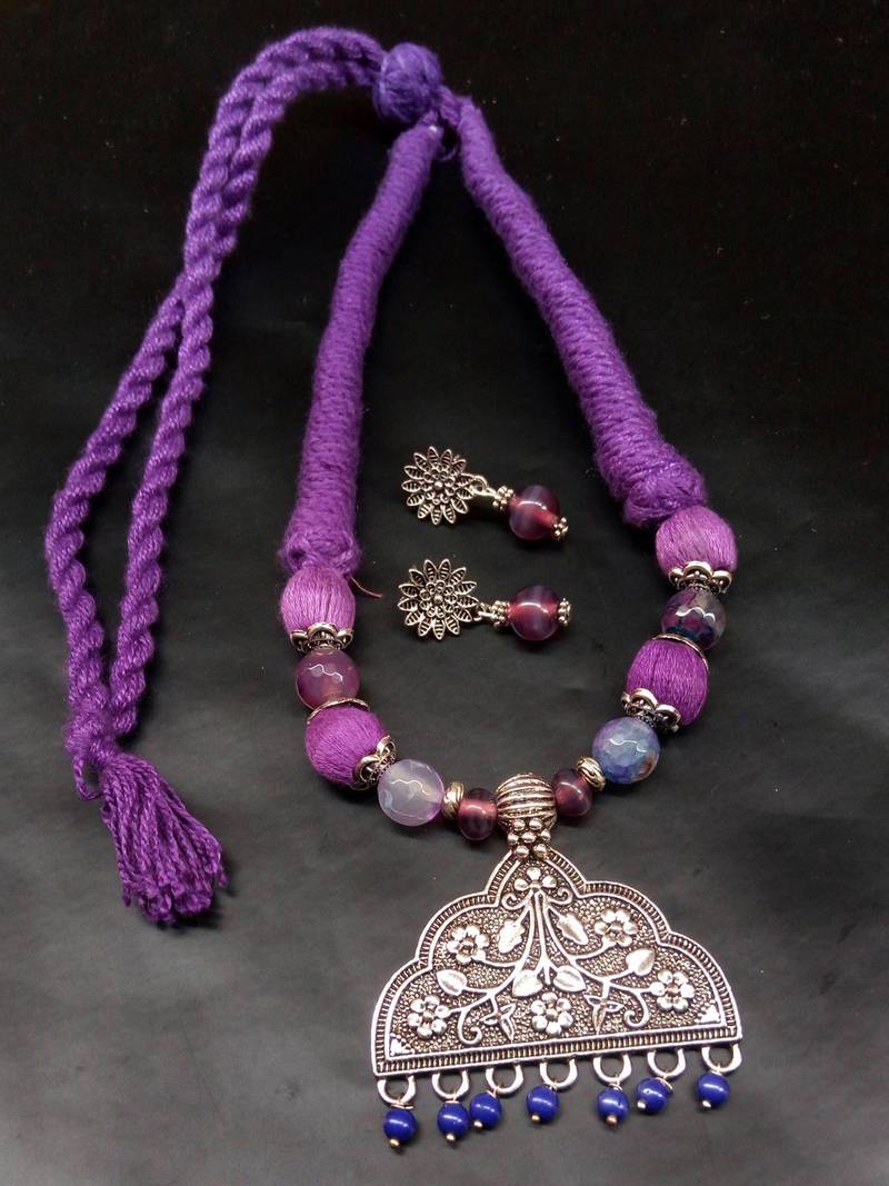 Purple dori necklace set Dsignstudioo 2654789