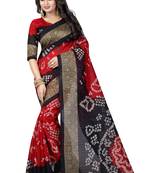 Bandhani Printed Bhagalpuri Silk Saree With Blouse