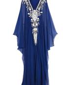 Blue georgette zari stone work islamic style farasha