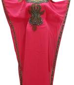 Peach georgette zari stone work islamic style farasha