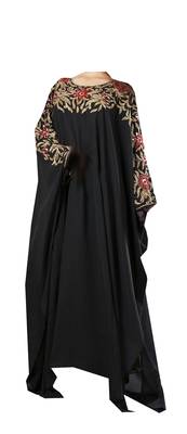 Black georgette zari stone work islamic style farasha 1