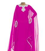 Pink georgette zari stone work islamic style farasha