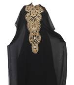 Black georgette zari stone work islamic style farasha