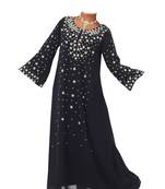 Black georgette zari stone work islamic style farasha