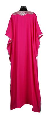 Pink georgette zari stone work islamic style farasha 2