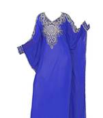 Blue georgette zari stone work islamic style farasha