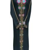 Black georgette zari stone work islamic abaya