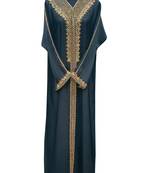 Black georgette zari stone work islamic abaya
