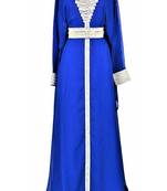 Blue georgette zari and stone work islamic farasha