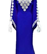 Blue georgette zari and stone work islamic kaftan