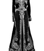 Black georgette zari and stone work islamic kaftan