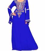 Blue georgette zari and stone work islamic kaftan