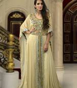 Beige Brasso And Creap Embroidered Islamic Kaftans