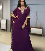 Violet Brasso And Creap Embroidered Islamic Kaftans