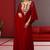 Maroon Creap And Velvet Embroidered Abaya