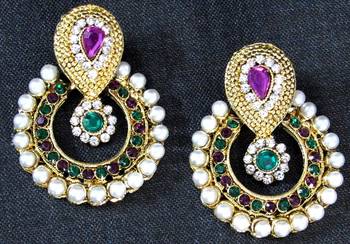 Combo Offer Of 9 Polki Earrings with Free Earring 2