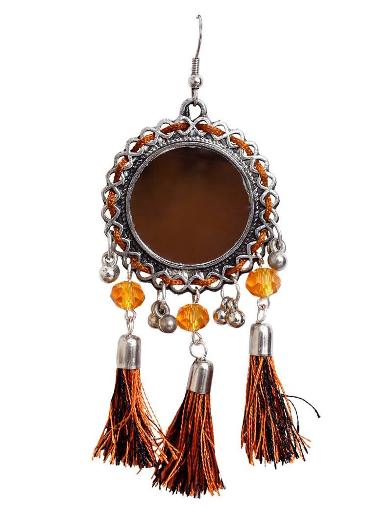 DnO Stylish Orange Color Dangler Earring For Womens DEVENDRANATH