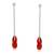 Red crystal earrings