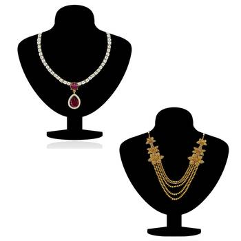 Pink crystal necklaces 3