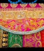 hand bag with hand embroidered patch work