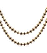 Maroon & Green Color Kundan Kundan Anklets