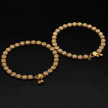 White Color Kundan Kundan Anklets 3