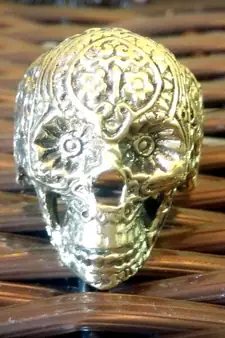 GOLDEN SKULL FUNKY RING FOR BOYS