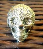 Golden Skull Funky Ring For Boys