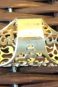 ETHNIC GOLDEN LONG BRASS RING
