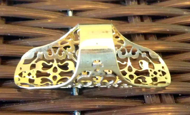 ETHNIC GOLDEN LONG BRASS RING