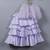 Purple art tafetta skirt top with net frill jacket
