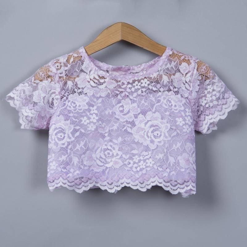 Purple art tafetta skirt top with net frill jacket