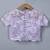 Purple art tafetta skirt top with net frill jacket