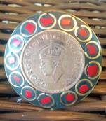 Tibetan Golden Coin Ethnic Ring