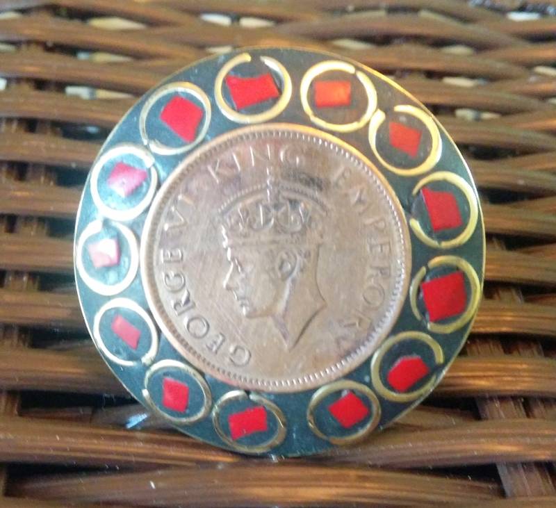 TIBETAN GOLDEN COIN ETHNIC RING