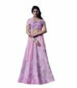 Pink Color Silk Designer Semi  Stitched Lehenga Choli