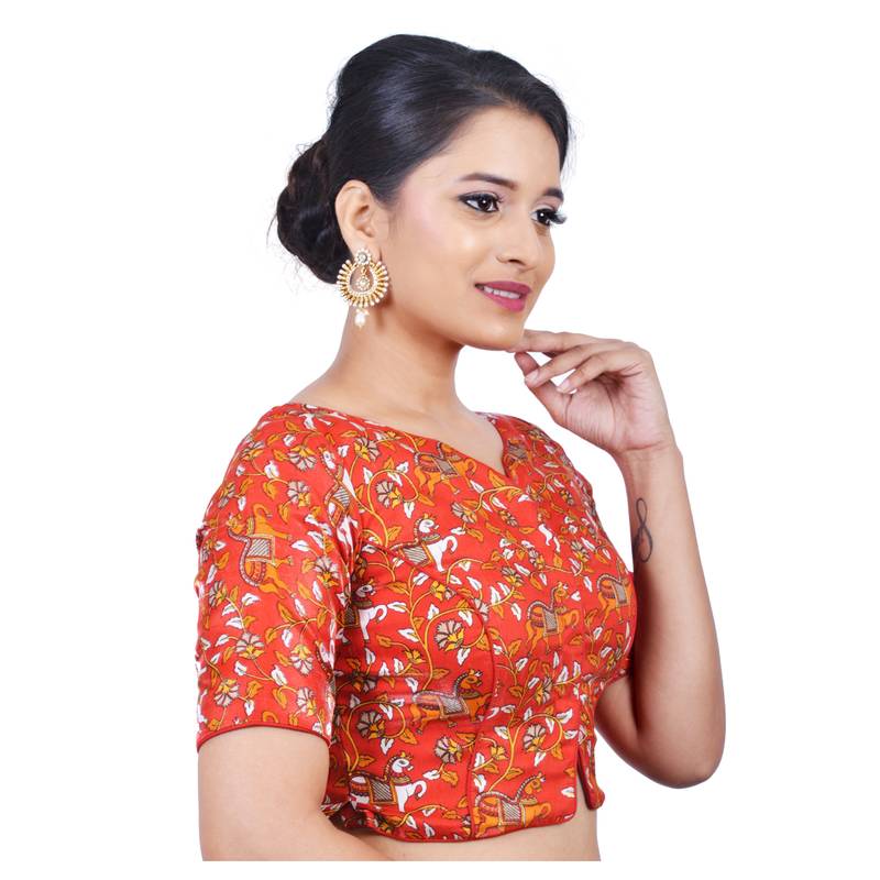 readymade blouse orange colour