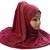 Maroon Diamond Stone Work Hosiery Cotton Islamic Hijab Scarf