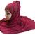 Maroon Diamond Stone Work Hosiery Cotton Islamic Hijab Scarf