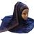 Darkblue Diamond Stone Work Hosiery Cotton Islamic Hijab Scarf