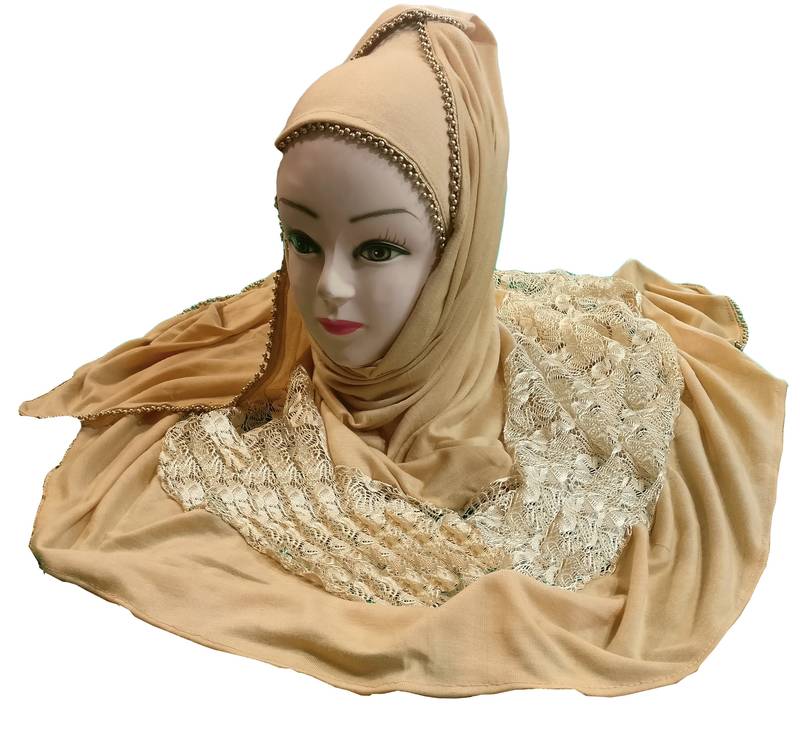 hijab with net dupatta